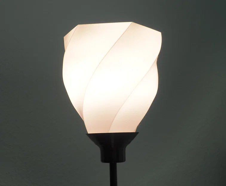 Chụp đèn trang trí 3D in kiểu xoắn ốc hiện đại - Image 1