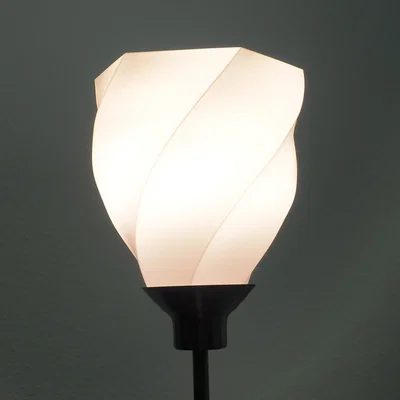 Chụp đèn trang trí 3D in kiểu xoắn ốc hiện đại