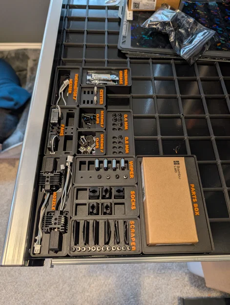 Hộp Gridfinity cho linh kiện Bambu Lab - cao 3U - Image 2