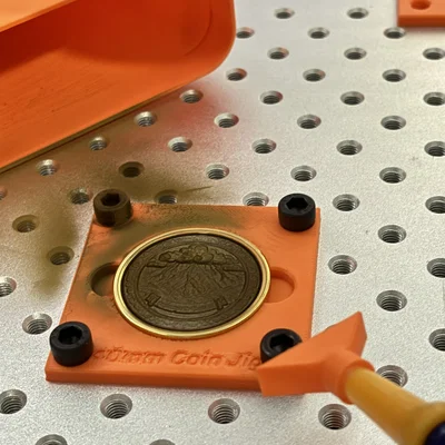 Jig Coin 40mm cho Fiber Laser