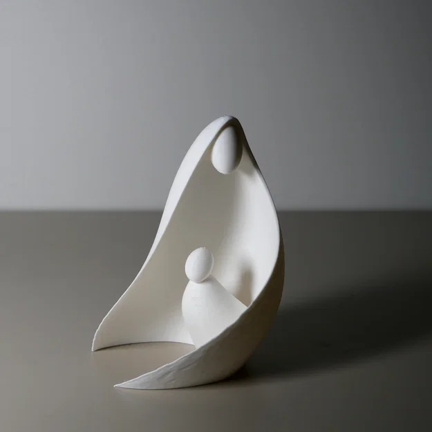 Mô hình nghệ thuật Mẹ và Con - File in 3D trang trí tinh tế - Image 1