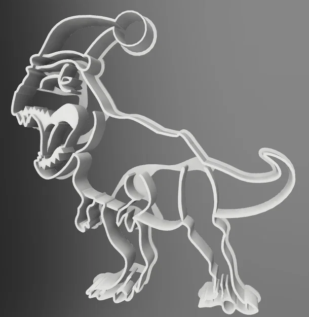 Khuôn cắt bánh quy T-Rex Giáng Sinh - Image 4