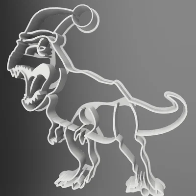 Khuôn cắt bánh quy T-Rex Giáng Sinh