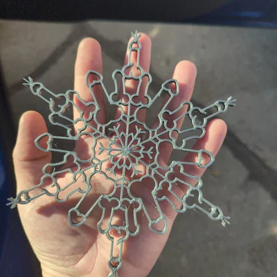 Mẫu in 3D bông tuyết trang trí độc lạ Penis Snowflakes
