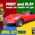 Mô hình in 3D xe cổ Opel GT 1969 phong cách LEGO độc đáo - Thumbnail 1