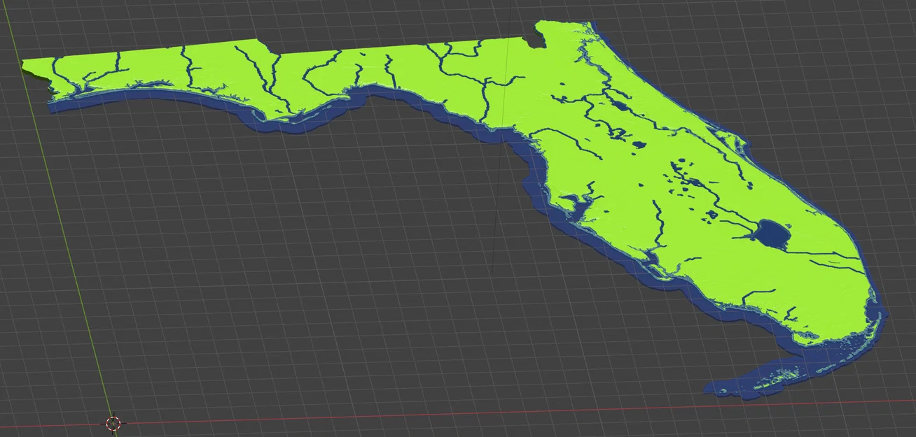 Bản đồ địa hình Florida, USA (FL) kèm thủy hệ - Image 3