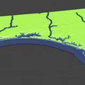 Bản đồ địa hình Florida, USA (FL) kèm thủy hệ - Thumbnail 6