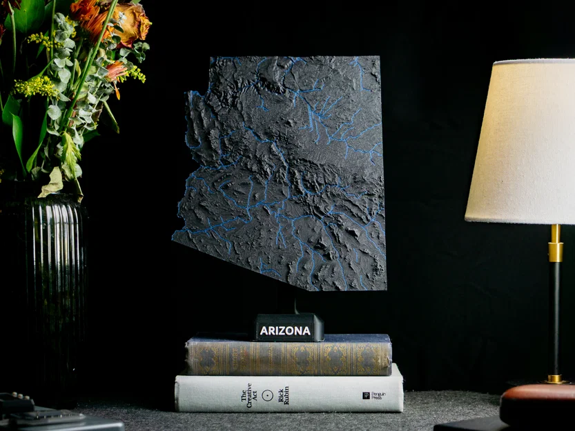 Bản đồ địa hình Arizona, USA (AZ) kèm sông ngòi - Image 6