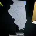 Bản đồ địa hình Illinois, USA (IL) có sông ngòi - Thumbnail 4