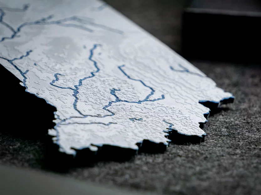 Bản đồ địa hình Indiana, USA (IN) kèm sông ngòi - Image 2