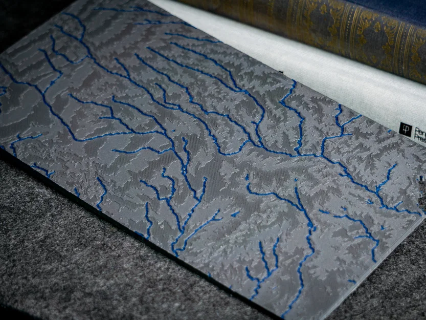 Bản đồ địa hình Kansas, USA (KS) với sông ngòi - Image 10