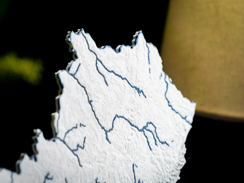 Bản đồ địa hình Kentucky, USA (KY) kèm sông ngòi - Image 4