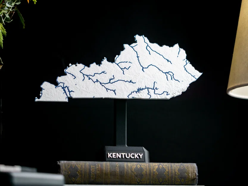 Bản đồ địa hình Kentucky, USA (KY) kèm sông ngòi - Image 5