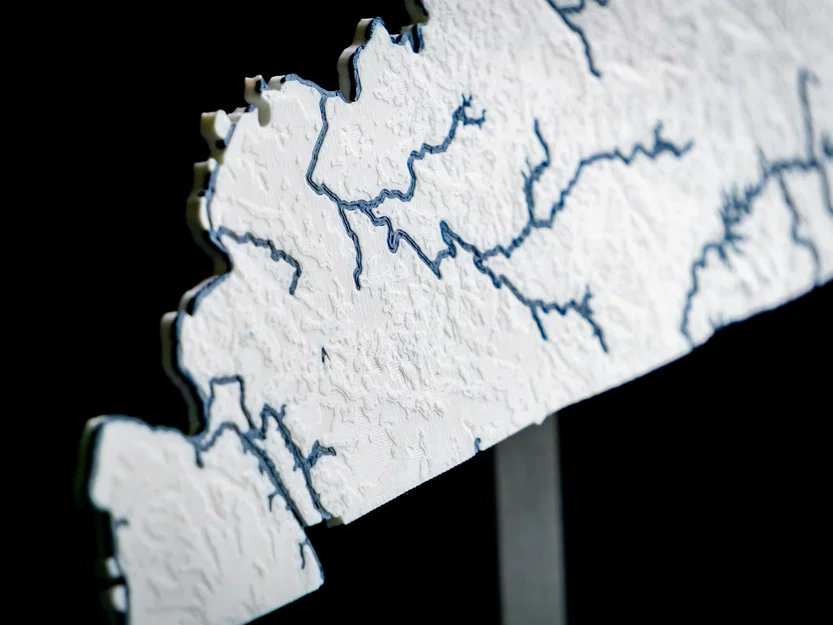 Bản đồ địa hình Kentucky, USA (KY) kèm sông ngòi - Image 7