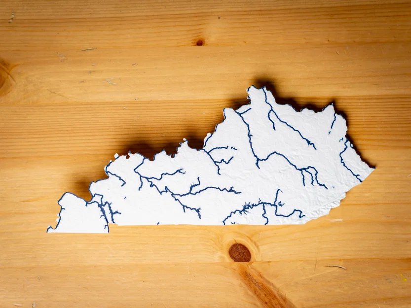 Bản đồ địa hình Kentucky, USA (KY) kèm sông ngòi - Image 8