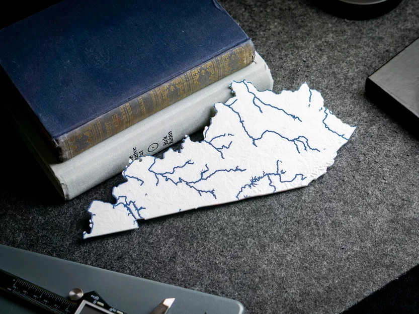 Bản đồ địa hình Kentucky, USA (KY) kèm sông ngòi - Image 9