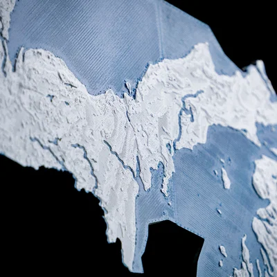Bản đồ địa hình Michigan, USA (MI) với Ngũ Đại Hồ và sông ngòi