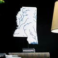 Bản đồ địa hình Mississippi, USA (MS) kèm sông ngòi - Thumbnail 1