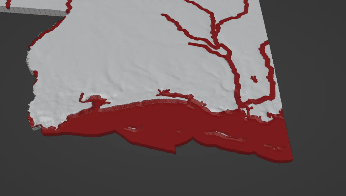 Bản đồ địa hình Mississippi, USA (MS) kèm sông ngòi - Image 4