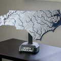 Bản đồ địa hình North Carolina, USA (NC) kèm sông ngòi - Thumbnail 6