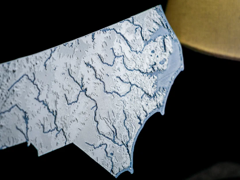Bản đồ địa hình North Carolina, USA (NC) kèm sông ngòi - Image 8
