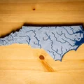 Bản đồ địa hình North Carolina, USA (NC) kèm sông ngòi - Thumbnail 11