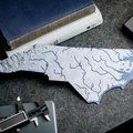 Bản đồ địa hình North Carolina, USA (NC) kèm sông ngòi - Thumbnail 14