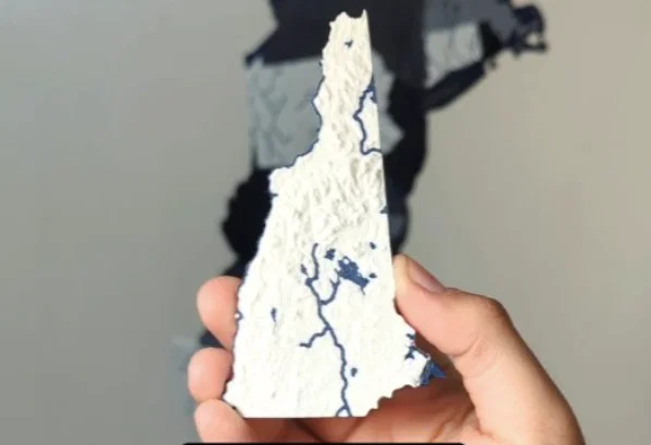 Bản đồ địa hình New Hampshire, USA (NH) kèm sông suối - Image 2