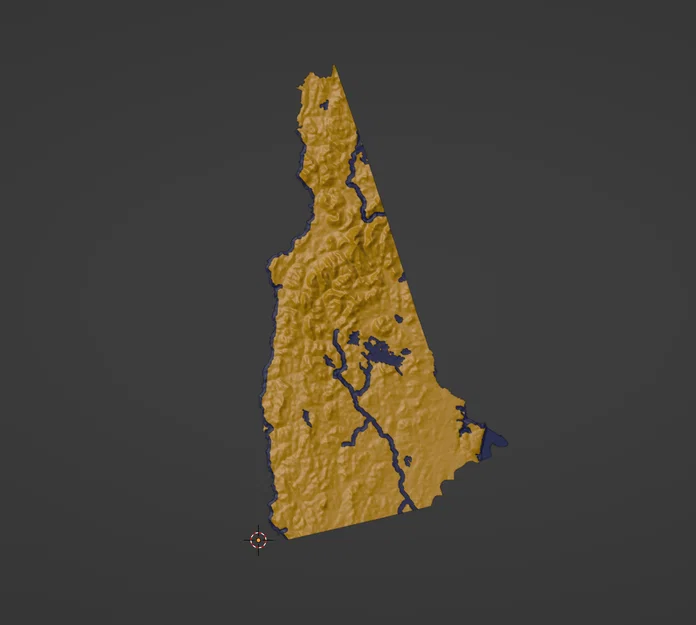 Bản đồ địa hình New Hampshire, USA (NH) kèm sông suối - Image 3