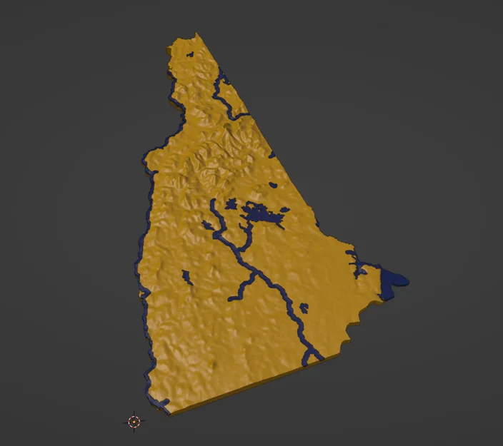 Bản đồ địa hình New Hampshire, USA (NH) kèm sông suối - Image 4