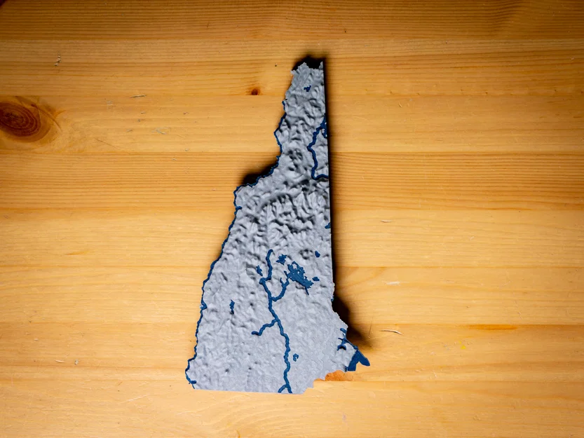 Bản đồ địa hình New Hampshire, USA (NH) kèm sông suối - Image 7