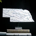 Bản đồ địa hình Nebraska, USA (NE) kèm sông ngòi - Thumbnail 1