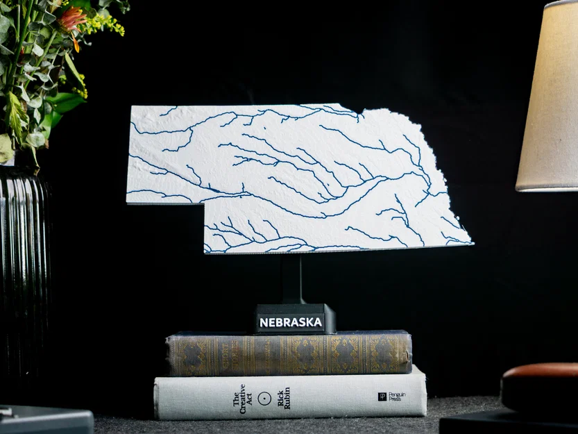 Bản đồ địa hình Nebraska, USA (NE) kèm sông ngòi - Image 4