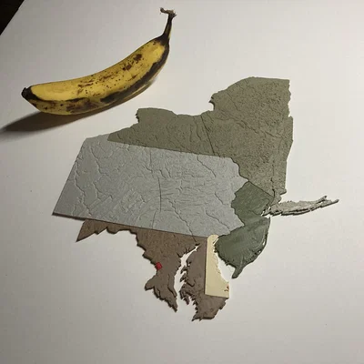 Bản đồ địa hình New York, USA (NY) kèm sông ngòi