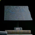 Bản đồ địa hình North Dakota, USA (ND) kèm sông ngòi - Thumbnail 4