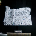 Bản đồ địa hình Oregon, USA (OR) 2 màu kèm sông hồ & thủy văn - Thumbnail 1