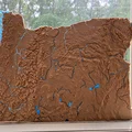 Bản đồ địa hình Oregon, USA (OR) 2 màu kèm sông hồ & thủy văn - Thumbnail 2