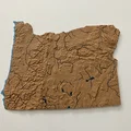 Bản đồ địa hình Oregon, USA (OR) 2 màu kèm sông hồ & thủy văn - Thumbnail 4