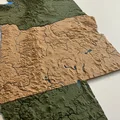 Bản đồ địa hình Oregon, USA (OR) 2 màu kèm sông hồ & thủy văn - Thumbnail 6