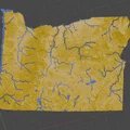 Bản đồ địa hình Oregon, USA (OR) 2 màu kèm sông hồ & thủy văn - Thumbnail 7
