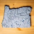 Bản đồ địa hình Oregon, USA (OR) 2 màu kèm sông hồ & thủy văn - Thumbnail 13