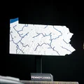 Bản đồ địa hình nổi Pennsylvania, USA (PA) kèm sông ngòi - Thumbnail 1