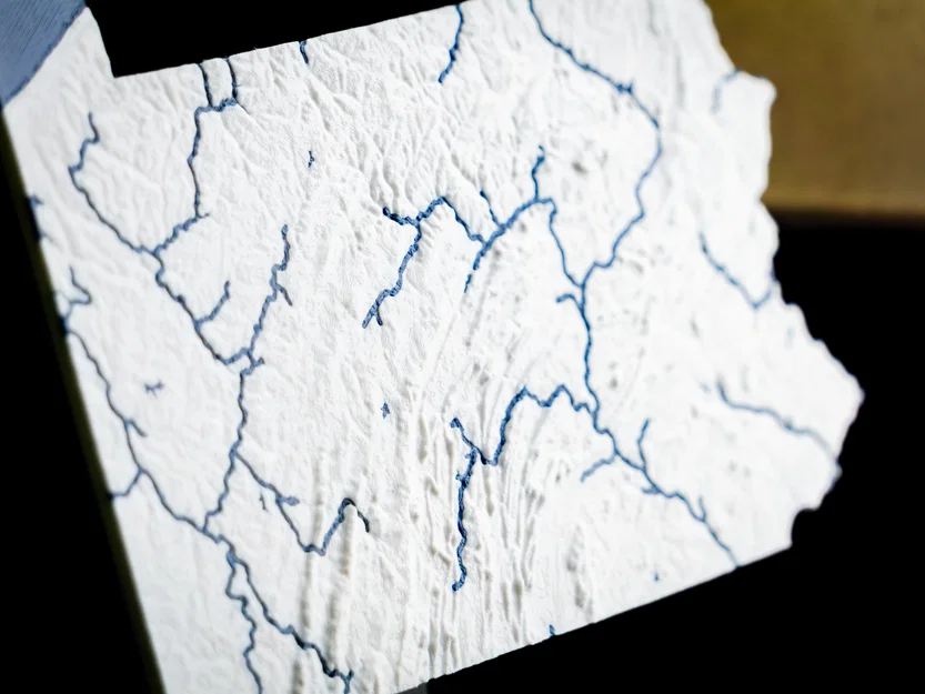 Bản đồ địa hình nổi Pennsylvania, USA (PA) kèm sông ngòi - Image 4