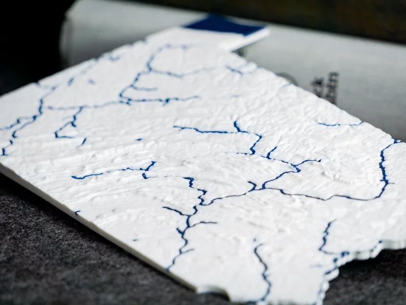 Bản đồ địa hình nổi Pennsylvania, USA (PA) kèm sông ngòi - Image 7