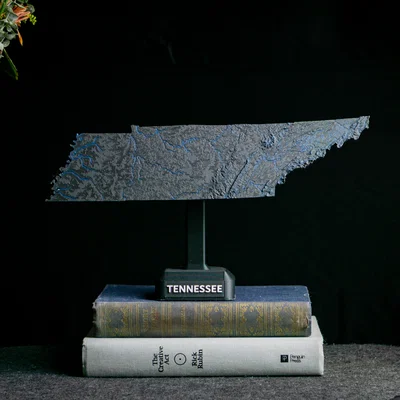 Bản đồ địa hình Tennessee, USA (TN) có sông ngòi