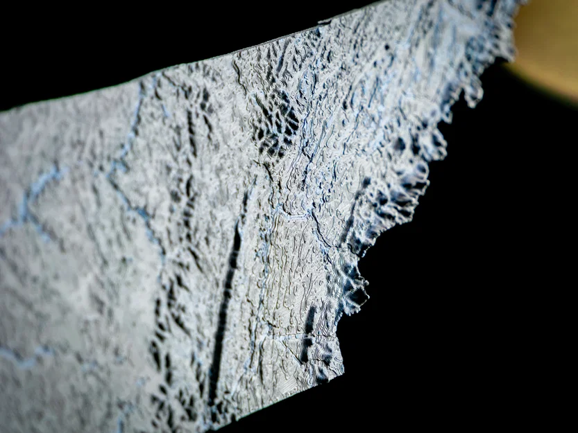 Bản đồ địa hình Tennessee, USA (TN) có sông ngòi - Image 2