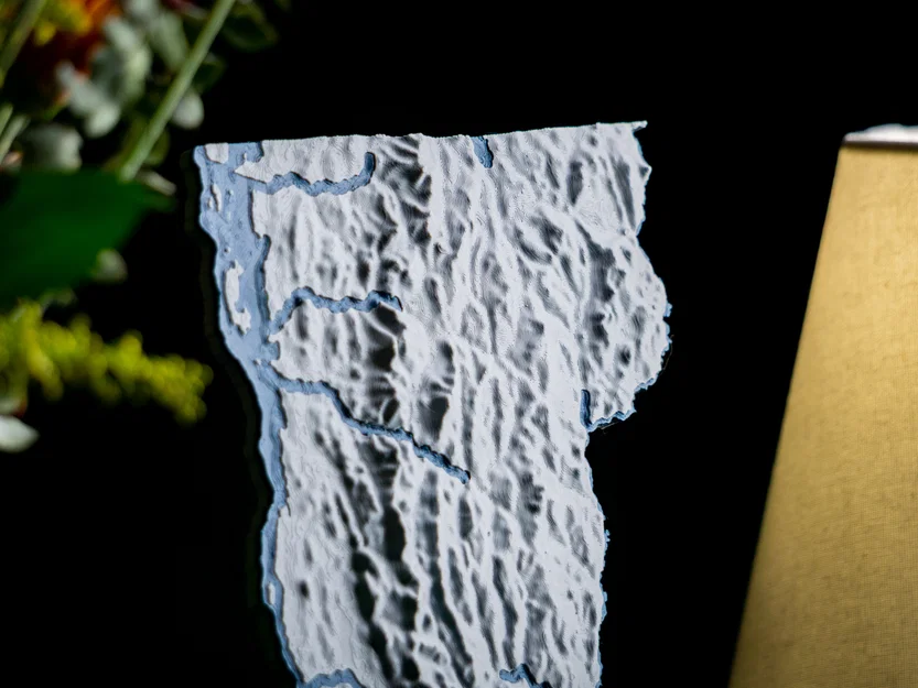 Bản đồ địa hình Vermont, USA (VT) kèm sông suối - Image 4