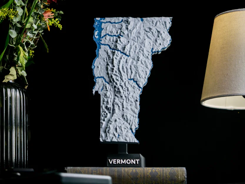 Bản đồ địa hình Vermont, USA (VT) kèm sông suối - Image 5