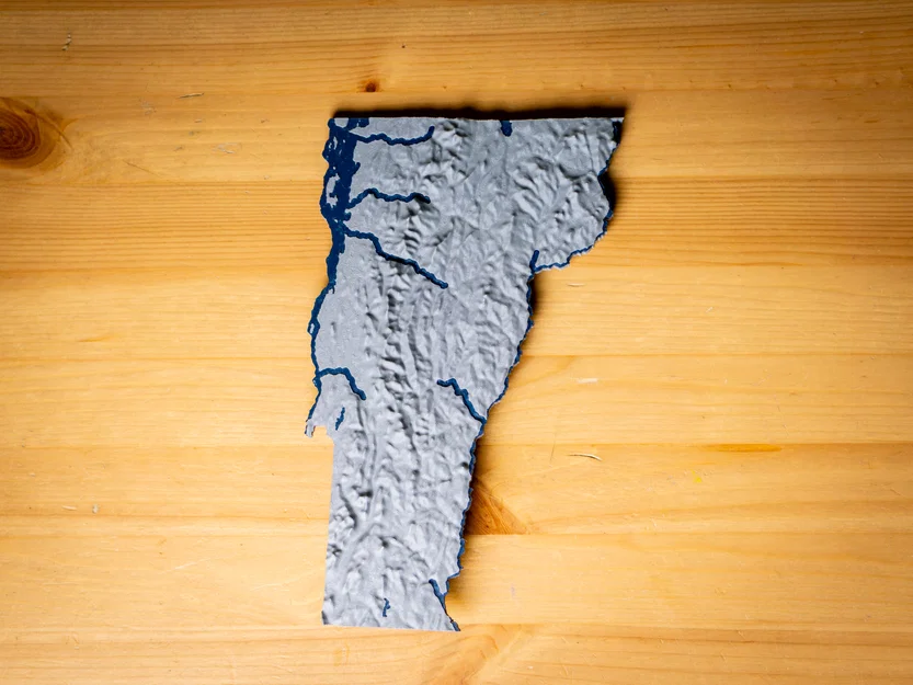 Bản đồ địa hình Vermont, USA (VT) kèm sông suối - Image 6