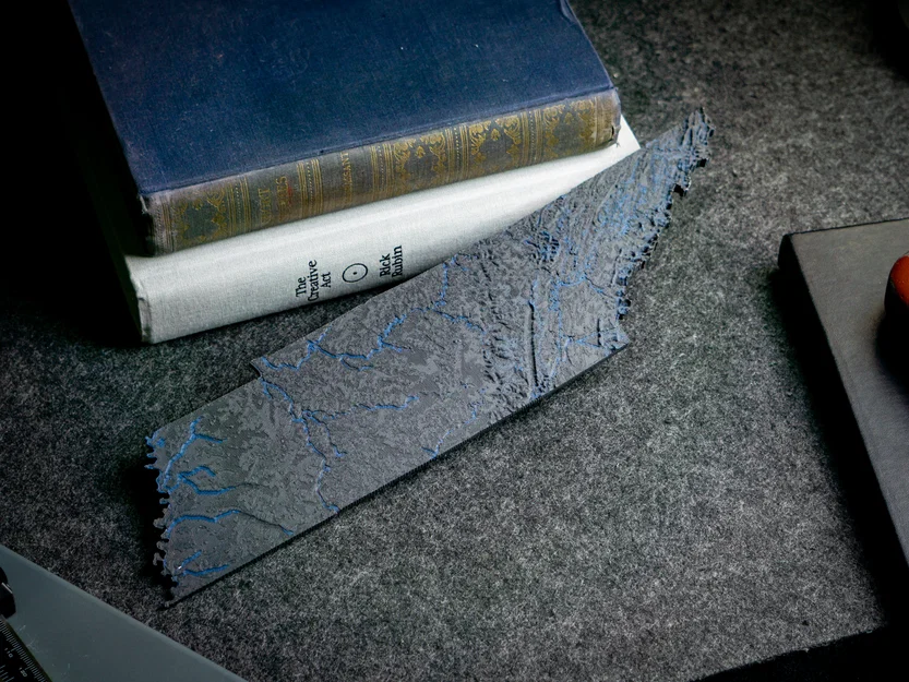 Bản đồ địa hình Tennessee, USA (TN) có sông ngòi - Image 8